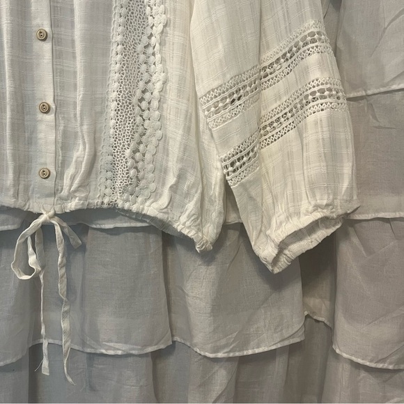 NWT American Rag Long Sleeve Western Bohemian Pheasant Lace Top - Size Small - Picture 3 of 7